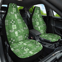 Vintage Hawaiian Quilting Patterns Car Seat Cover Green Style Tribal Fabric Patchwork LT9 One Size Green - Polynesian Pride