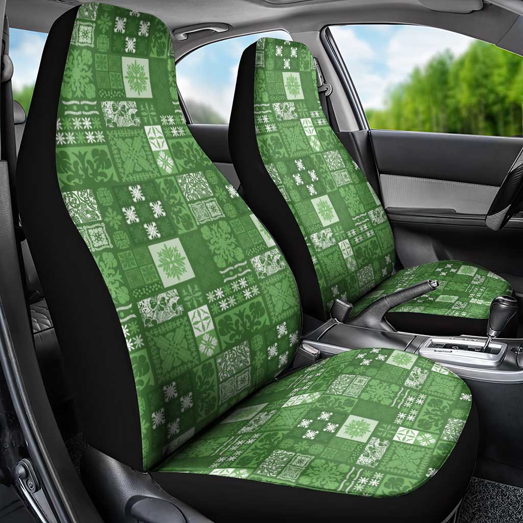 Vintage Hawaiian Quilting Patterns Car Seat Cover Green Style Tribal Fabric Patchwork LT9 - Polynesian Pride