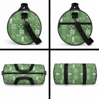 Vintage Hawaiian Quilting Patterns Duffle Bag Green Style Tribal Fabric Patchwork LT9 - Polynesian Pride