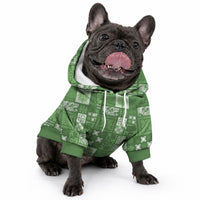 Vintage Hawaiian Quilting Patterns Pet Hoodie Green Style Tribal Fabric Patchwork LT9 - Polynesian Pride