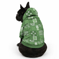 Vintage Hawaiian Quilting Patterns Pet Hoodie Green Style Tribal Fabric Patchwork LT9 - Polynesian Pride
