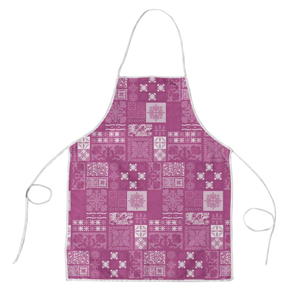 Vintage Hawaiian Quilting Patterns Apron Pink Style Tribal Fabric Patchwork LT9 Pink - Polynesian Pride