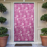Vintage Hawaiian Quilting Patterns Door Cover Pink Style Tribal Fabric Patchwork LT9 Pink - Polynesian Pride