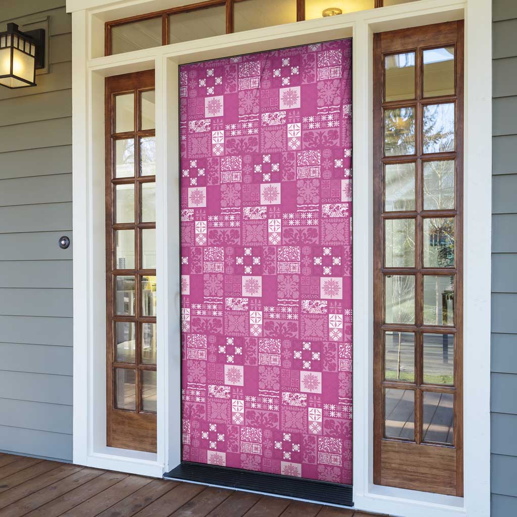 Vintage Hawaiian Quilting Patterns Door Cover Pink Style Tribal Fabric Patchwork LT9 - Polynesian Pride