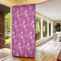 Vintage Hawaiian Quilting Patterns Door Cover Pink Style Tribal Fabric Patchwork LT9 - Polynesian Pride