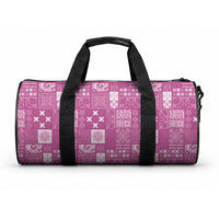 Vintage Hawaiian Quilting Patterns Duffle Bag Pink Style Tribal Fabric Patchwork LT9 One size Pink - Polynesian Pride