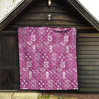 Vintage Hawaiian Quilting Patterns Quilt Pink Style Tribal Fabric Patchwork LT9 - Polynesian Pride
