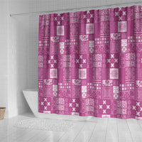 Vintage Hawaiian Quilting Patterns Shower Curtain Pink Style Tribal Fabric Patchwork LT9 - Polynesian Pride
