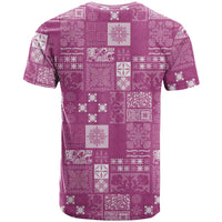 Vintage Hawaiian Quilting Patterns T Shirt Pink Style Tribal Fabric Patchwork LT9 - Polynesian Pride