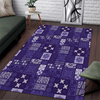 Vintage Hawaiian Quilting Patterns Area Rug Purple Style Tribal Fabric Patchwork LT9 Purple - Polynesian Pride