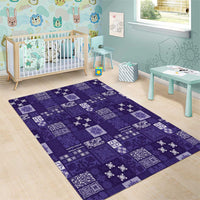 Vintage Hawaiian Quilting Patterns Area Rug Purple Style Tribal Fabric Patchwork LT9 - Polynesian Pride