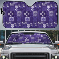 Vintage Hawaiian Quilting Patterns Auto Sun Shade Purple Style Tribal Fabric Patchwork LT9 Purple - Polynesian Pride