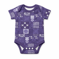 Vintage Hawaiian Quilting Patterns Baby Onesie Purple Style Tribal Fabric Patchwork LT9 Purple - Polynesian Pride