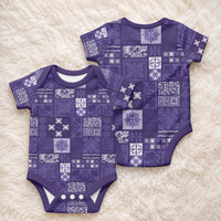 Vintage Hawaiian Quilting Patterns Baby Onesie Purple Style Tribal Fabric Patchwork LT9 - Polynesian Pride