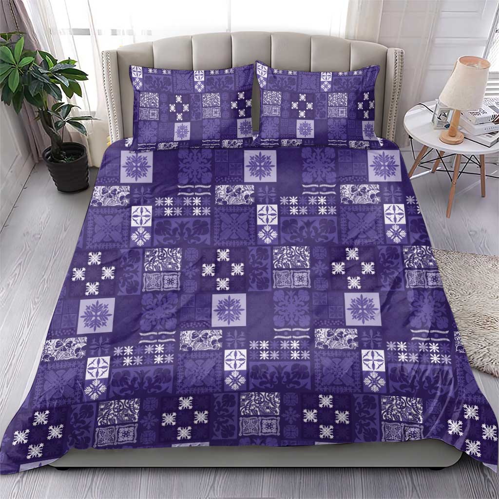 Vintage Hawaiian Quilting Patterns Bedding Set Purple Style Tribal Fabric Patchwork LT9 - Polynesian Pride