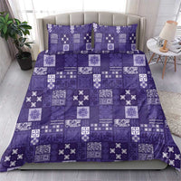 Vintage Hawaiian Quilting Patterns Bedding Set Purple Style Tribal Fabric Patchwork LT9 - Polynesian Pride