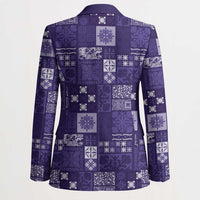 Vintage Hawaiian Quilting Patterns Blazer Purple Style Tribal Fabric Patchwork LT9 - Polynesian Pride