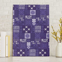Vintage Hawaiian Quilting Patterns Canvas Wall Art Purple Style Tribal Fabric Patchwork LT9 Without Frame Purple - Polynesian Pride