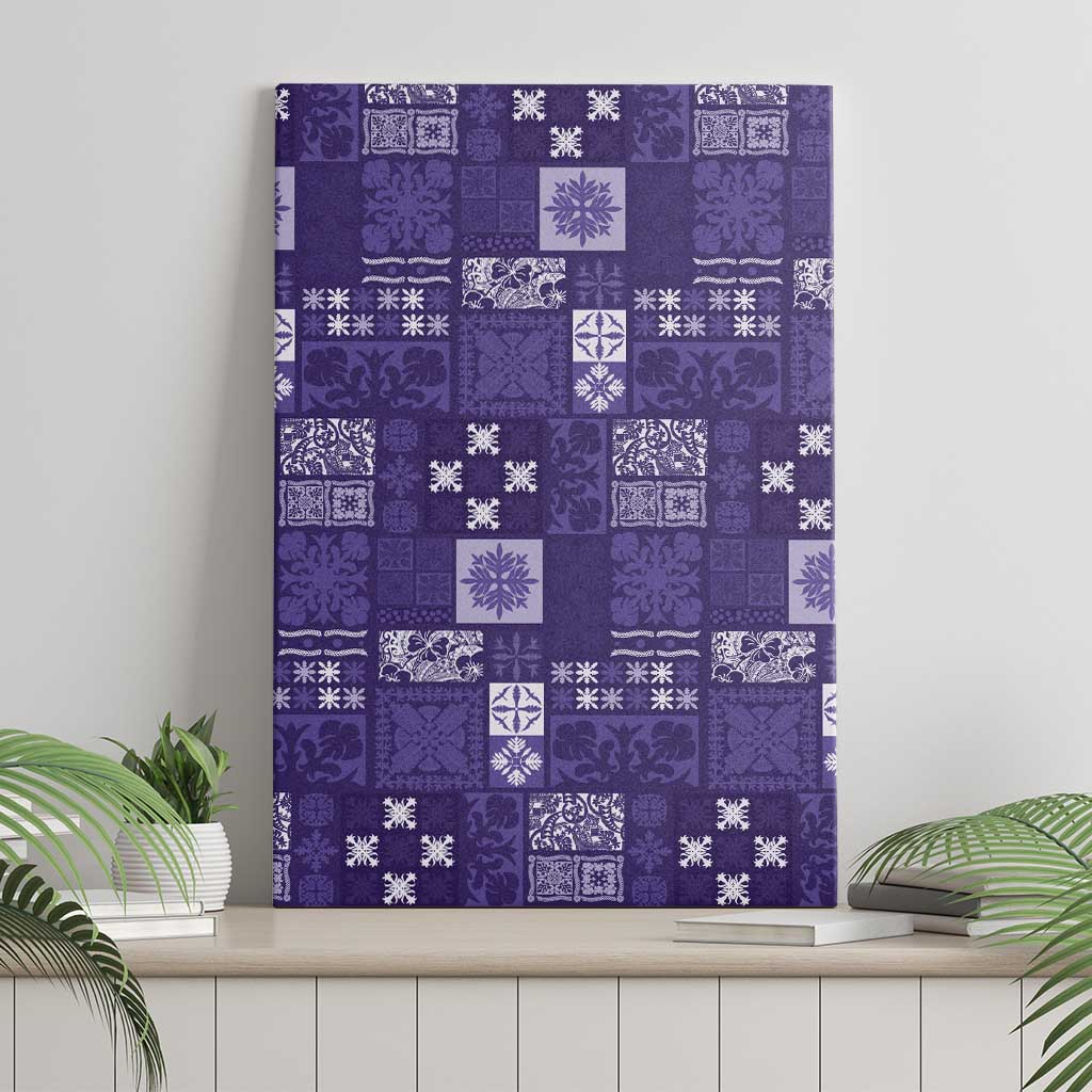Vintage Hawaiian Quilting Patterns Canvas Wall Art Purple Style Tribal Fabric Patchwork LT9 - Polynesian Pride