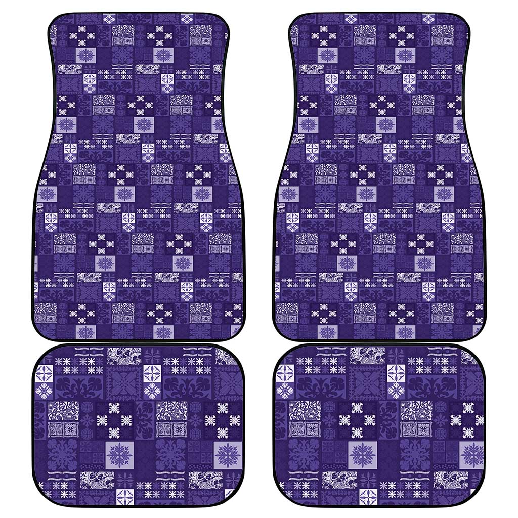 Vintage Hawaiian Quilting Patterns Car Mats Purple Style Tribal Fabric Patchwork LT9 - Polynesian Pride