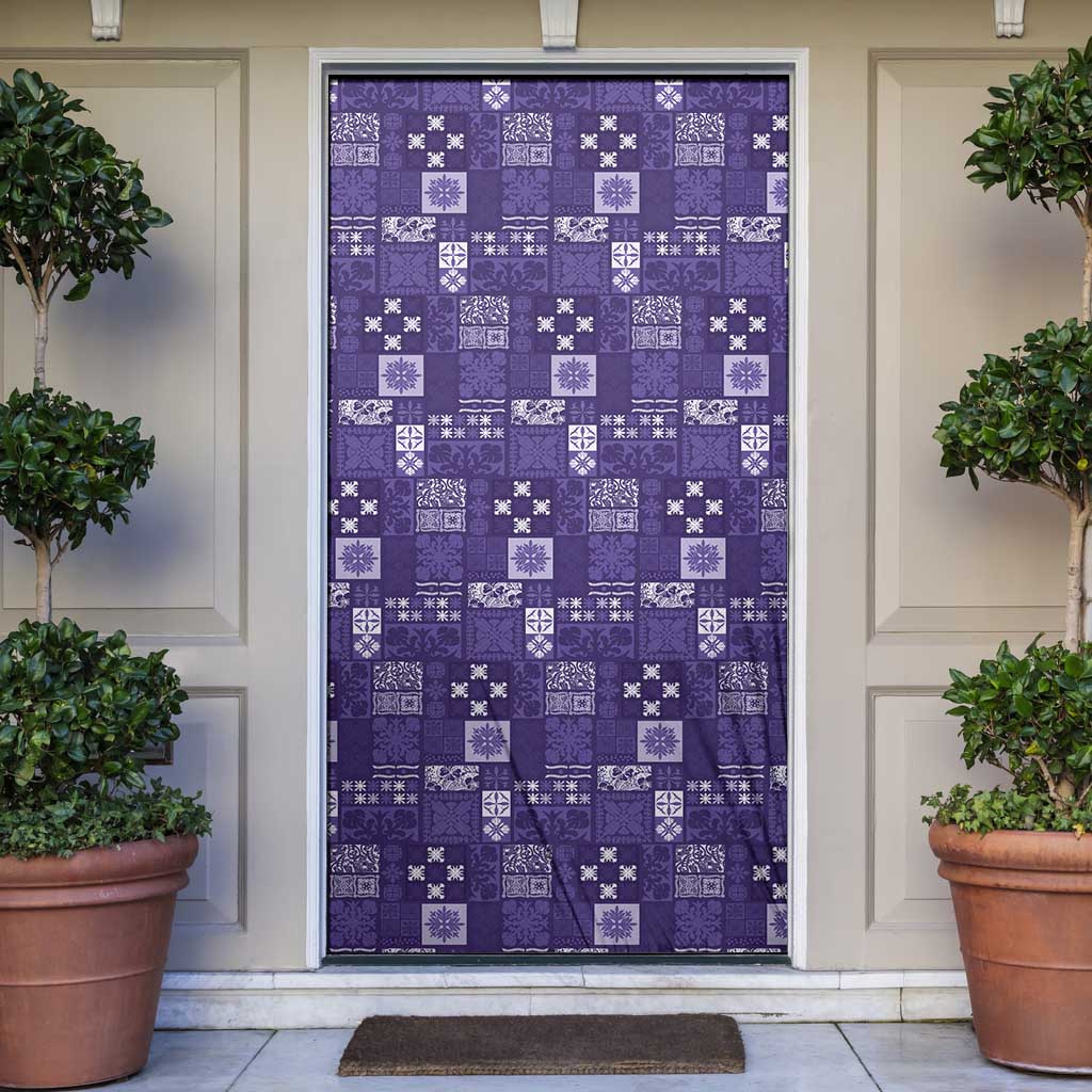 Vintage Hawaiian Quilting Patterns Door Cover Purple Style Tribal Fabric Patchwork LT9 Purple - Polynesian Pride
