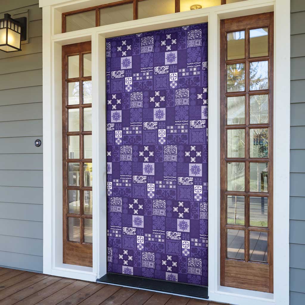 Vintage Hawaiian Quilting Patterns Door Cover Purple Style Tribal Fabric Patchwork LT9 - Polynesian Pride