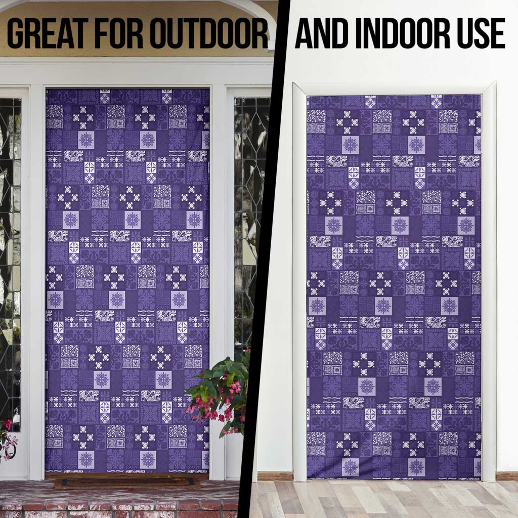 Vintage Hawaiian Quilting Patterns Door Cover Purple Style Tribal Fabric Patchwork LT9 - Polynesian Pride