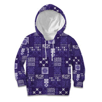 Vintage Hawaiian Quilting Patterns Kid Hoodie Purple Style Tribal Fabric Patchwork LT9 Hoodie Purple - Polynesian Pride