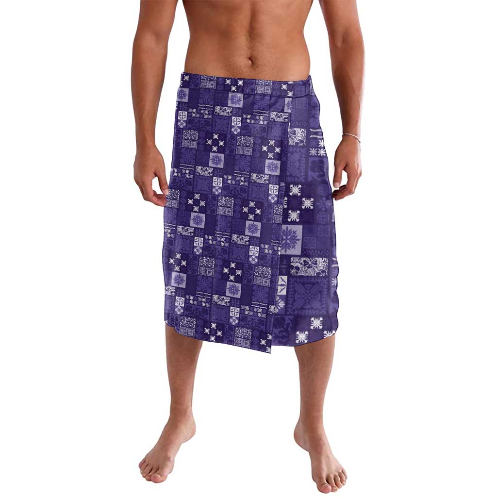 Vintage Hawaiian Quilting Patterns Lavalava Purple Style Tribal Fabric Patchwork LT9 Purple - Polynesian Pride