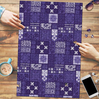 Vintage Hawaiian Quilting Patterns Puzzle Purple Style Tribal Fabric Patchwork LT9 Purple - Polynesian Pride