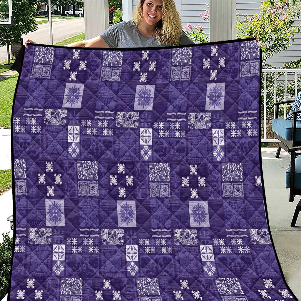 Vintage Hawaiian Quilting Patterns Quilt Purple Style Tribal Fabric Patchwork LT9 Purple - Polynesian Pride