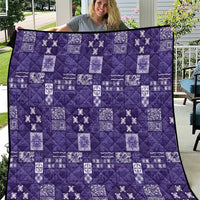 Vintage Hawaiian Quilting Patterns Quilt Purple Style Tribal Fabric Patchwork LT9 Purple - Polynesian Pride
