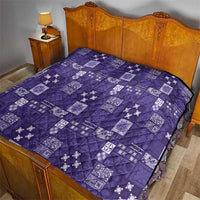 Vintage Hawaiian Quilting Patterns Quilt Purple Style Tribal Fabric Patchwork LT9 - Polynesian Pride