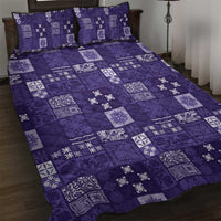 Vintage Hawaiian Quilting Patterns Quilt Bed Set Purple Style Tribal Fabric Patchwork LT9 Purple - Polynesian Pride