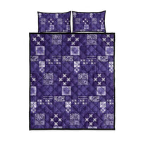 Vintage Hawaiian Quilting Patterns Quilt Bed Set Purple Style Tribal Fabric Patchwork LT9 - Polynesian Pride