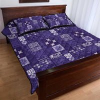 Vintage Hawaiian Quilting Patterns Quilt Bed Set Purple Style Tribal Fabric Patchwork LT9 - Polynesian Pride