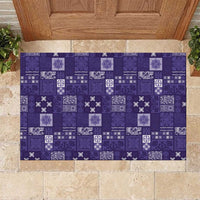 Vintage Hawaiian Quilting Patterns Rubber Doormat Purple Style Tribal Fabric Patchwork LT9 Purple - Polynesian Pride