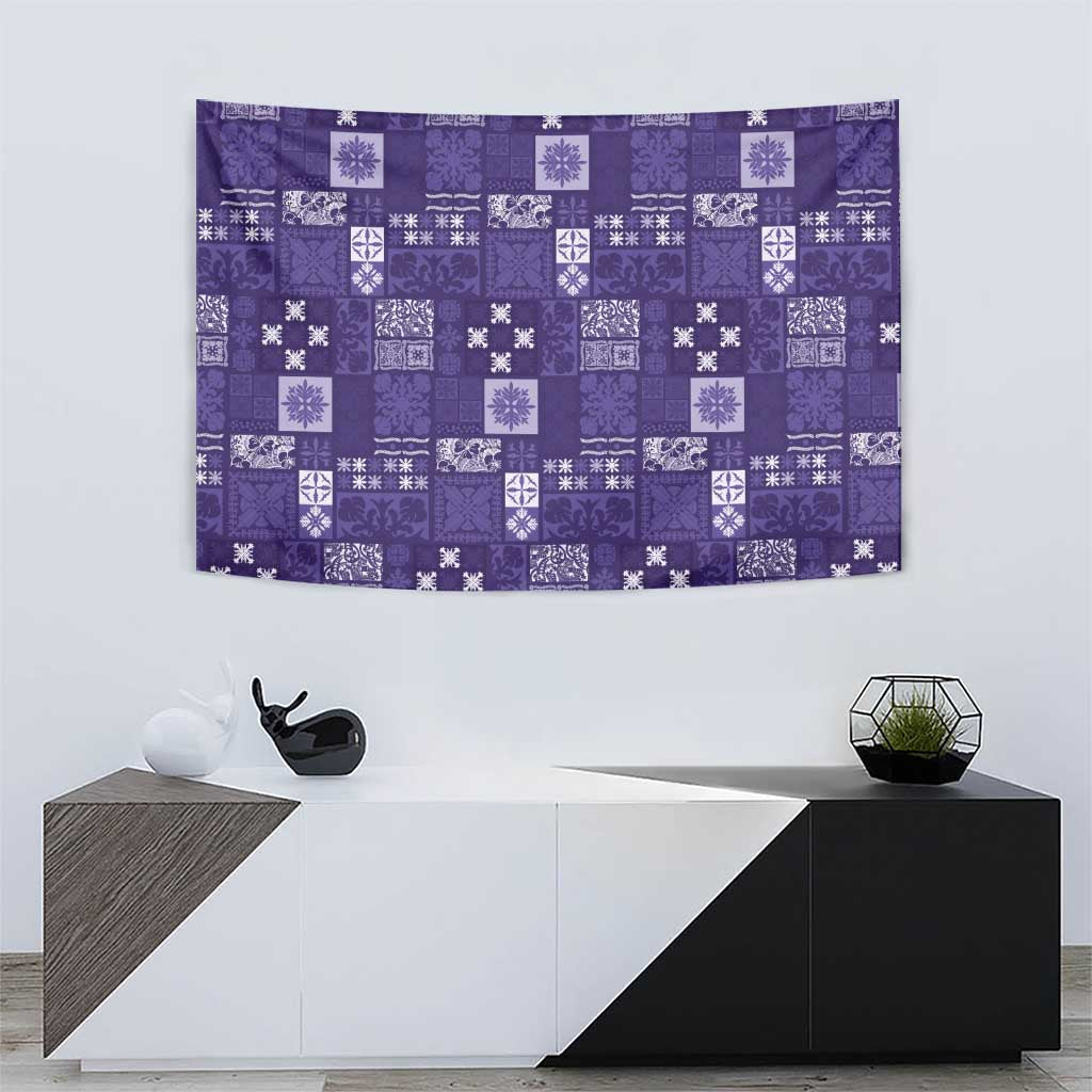 Vintage Hawaiian Quilting Patterns Tapestry Purple Style Tribal Fabric Patchwork LT9 - Polynesian Pride
