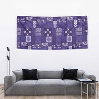 Vintage Hawaiian Quilting Patterns Tapestry Purple Style Tribal Fabric Patchwork LT9 - Polynesian Pride