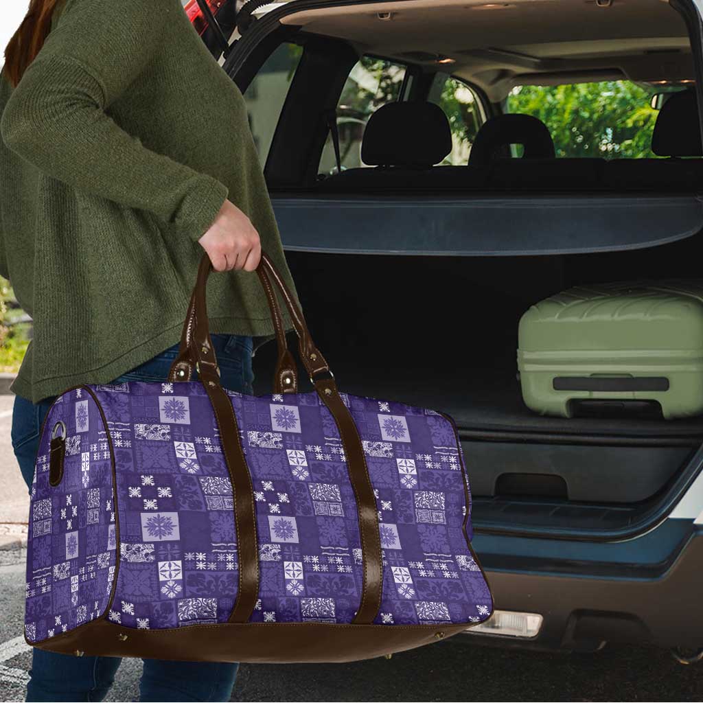 Vintage Hawaiian Quilting Patterns Travel Bag Purple Style Tribal Fabric Patchwork LT9 - Polynesian Pride