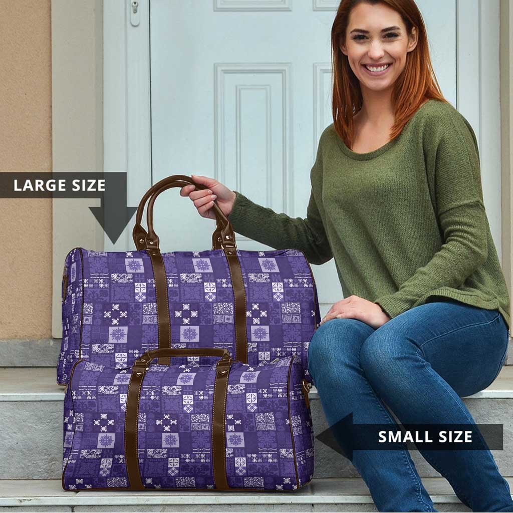 Vintage Hawaiian Quilting Patterns Travel Bag Purple Style Tribal Fabric Patchwork LT9 - Polynesian Pride