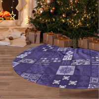 Vintage Hawaiian Quilting Patterns Tree Skirt Purple Style Tribal Fabric Patchwork LT9 - Polynesian Pride