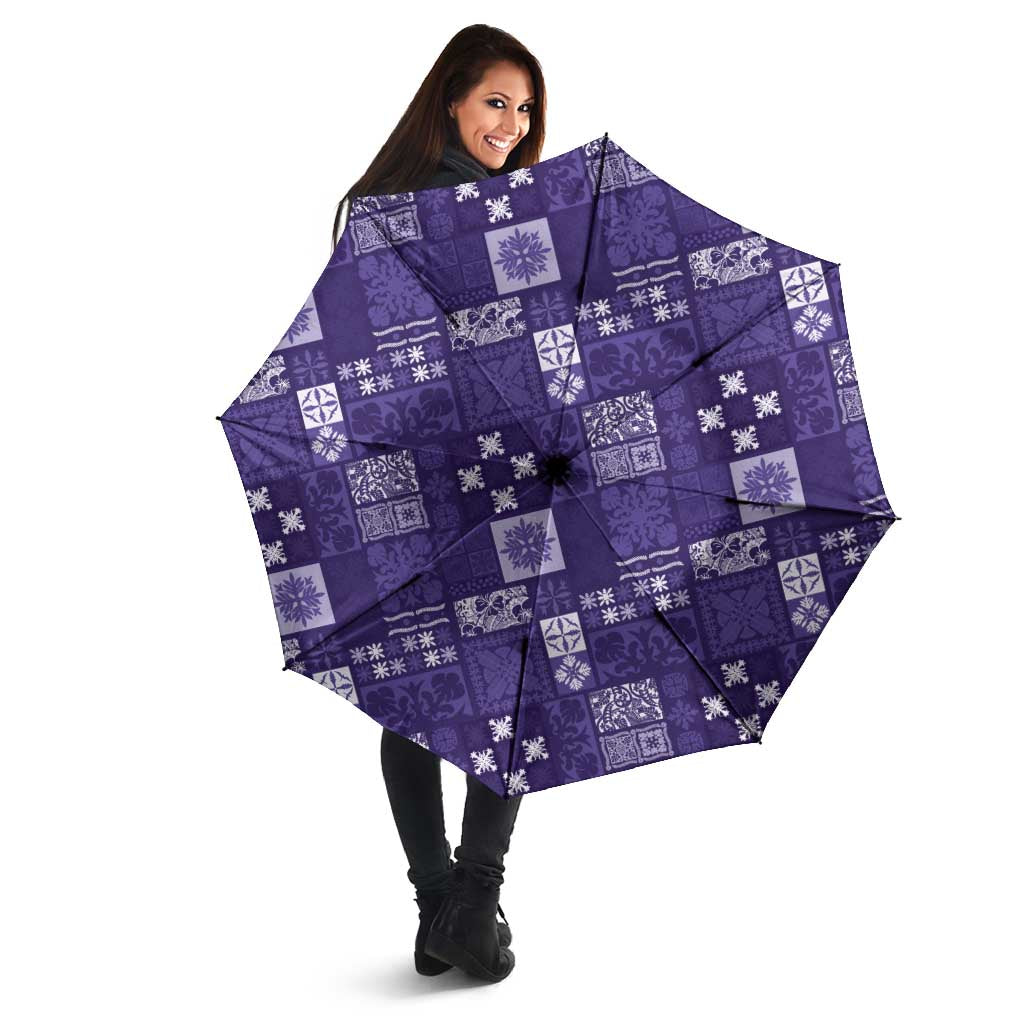 Vintage Hawaiian Quilting Patterns Umbrella Purple Style Tribal Fabric Patchwork LT9 - Polynesian Pride