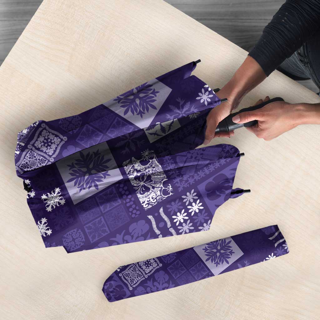 Vintage Hawaiian Quilting Patterns Umbrella Purple Style Tribal Fabric Patchwork LT9 - Polynesian Pride