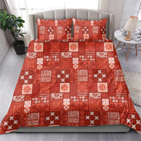 Vintage Hawaiian Quilting Patterns Bedding Set Red Style Tribal Fabric Patchwork LT9 - Polynesian Pride
