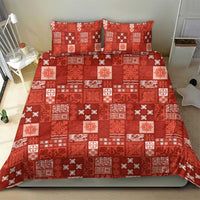 Vintage Hawaiian Quilting Patterns Bedding Set Red Style Tribal Fabric Patchwork LT9 - Polynesian Pride