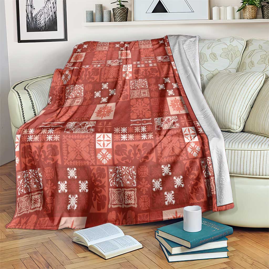 Vintage Hawaiian Quilting Patterns Blanket Red Style Tribal Fabric Patchwork LT9 Red - Polynesian Pride