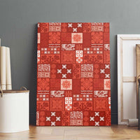 Vintage Hawaiian Quilting Patterns Canvas Wall Art Red Style Tribal Fabric Patchwork LT9 - Polynesian Pride