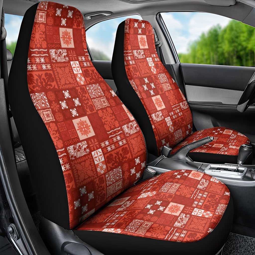 Vintage Hawaiian Quilting Patterns Car Seat Cover Red Style Tribal Fabric Patchwork LT9 - Polynesian Pride