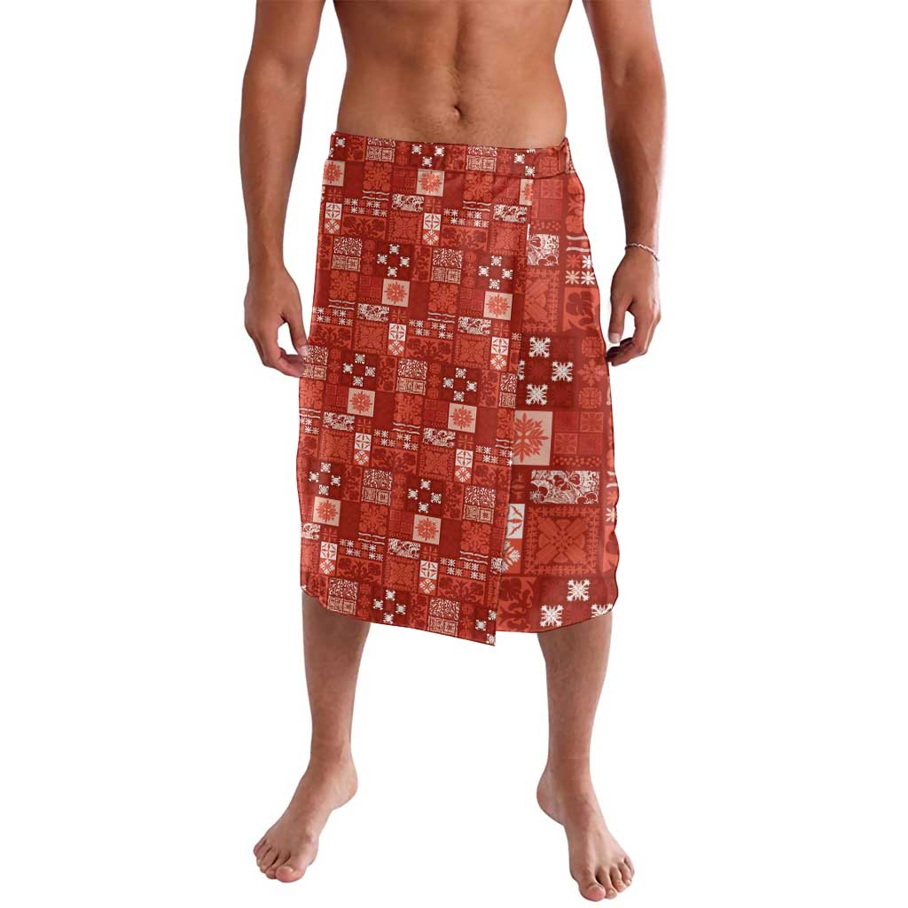 Vintage Hawaiian Quilting Patterns Lavalava Red Style Tribal Fabric Patchwork LT9 Red - Polynesian Pride